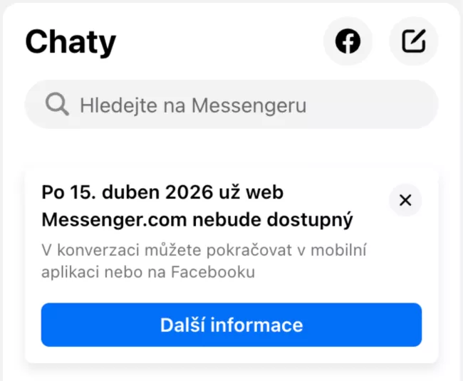 Messenger.com skončí v dubnu 2026