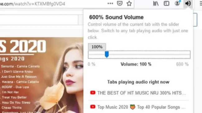 Rozšíření 600% Sound Volume pro Firefox