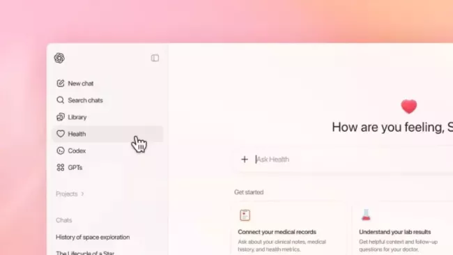 Prostředí LLM ChatGPT Health