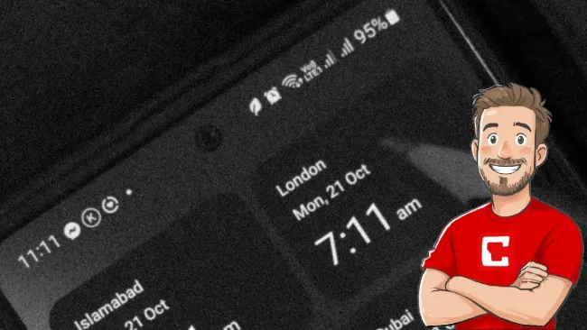 Detail na displej mobilu