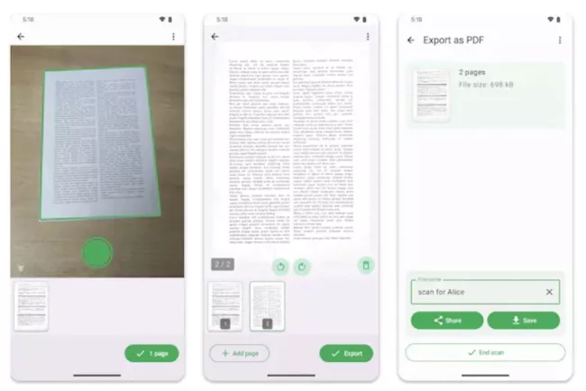 Prostředí aplikace FairScan