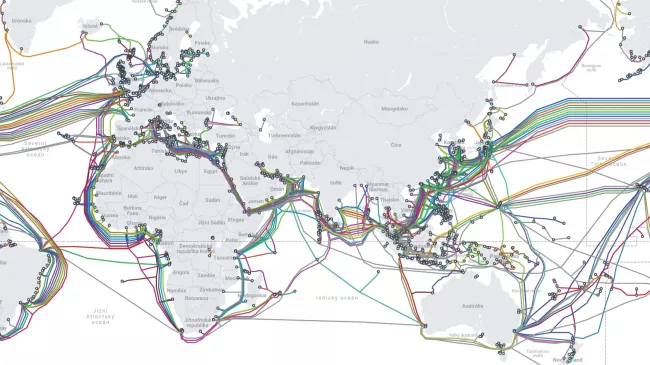 Světové podmořské datové kabely