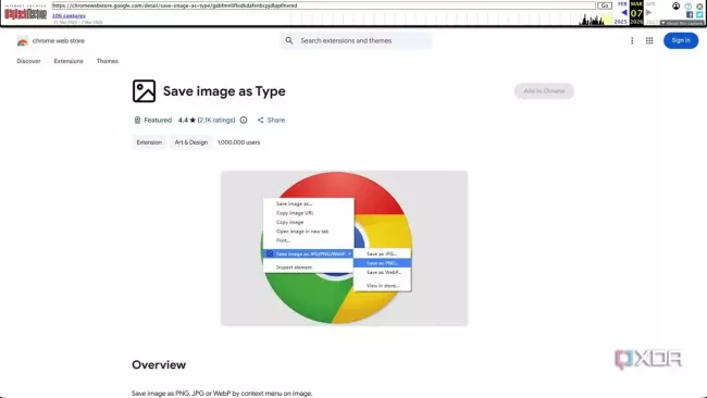 Rozšíření SaveImage as Type