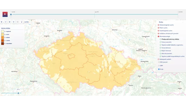 Mapa klíšťat v březnu 2026