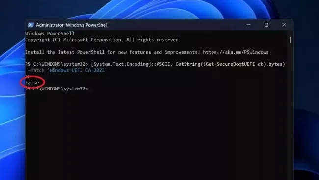 Power Shell Windows a kontrola aktivace funkce Secure Boot
