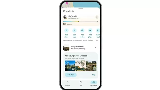 Náhled na novou připravovanou funkci v Mapách Google