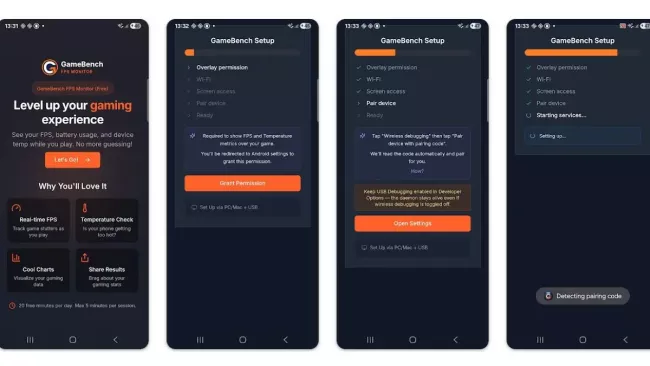 Prostředí aplikace GameBench