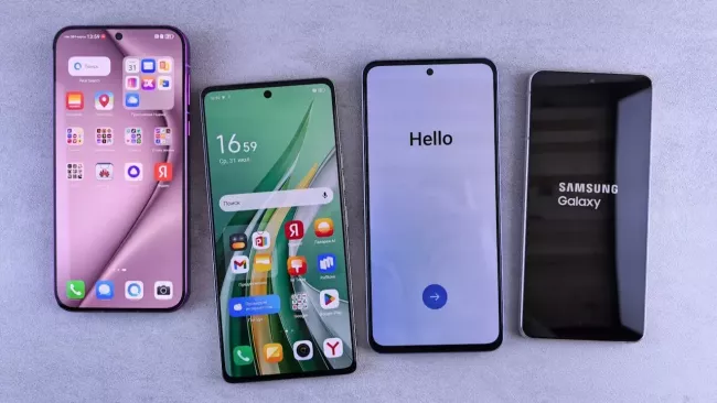 Samsung Galaxy a různý obsah na displeji