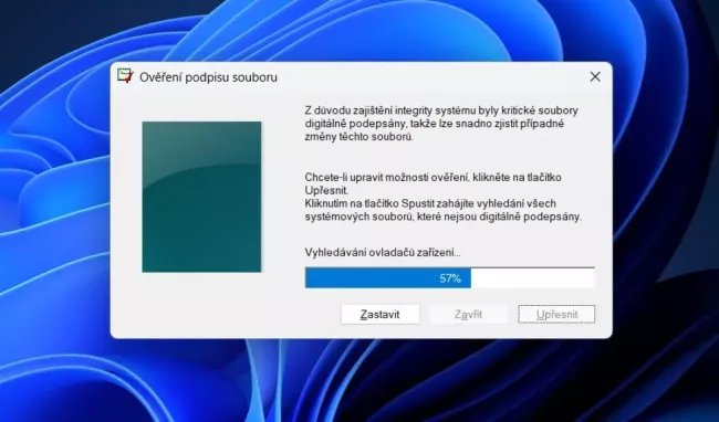 Nástroj Sigverif ve Windows 11