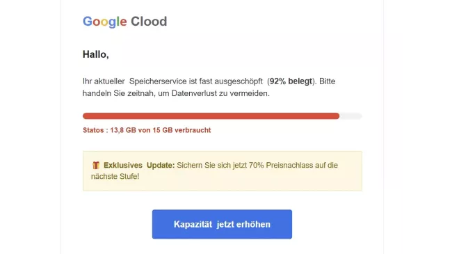 Podvod s e-mailem „od Googlu“