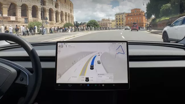 Tesla FSD testovací jízda