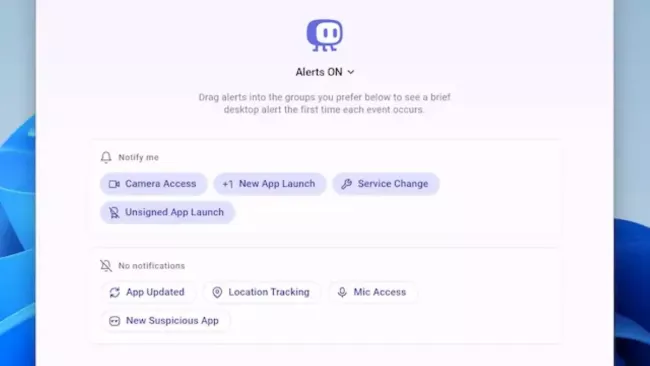 AppControl a okno pro definice událostí