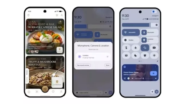 Indikátor v podobě modré tečky na displeji smartphonu