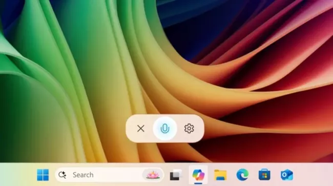 Ovládací prvky Copilot Voice ve Windows 11