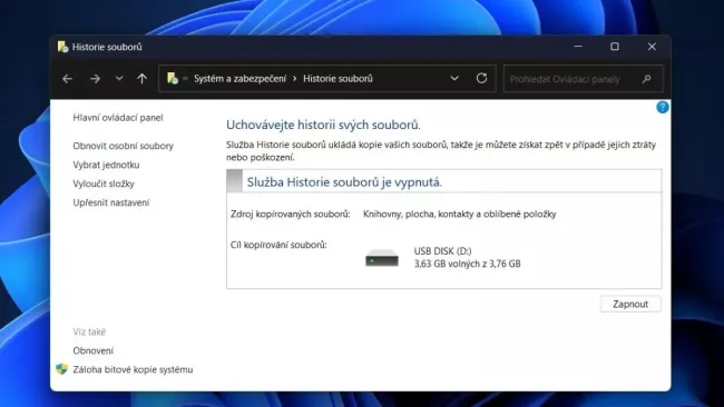Windows 11 / Historie souborů
