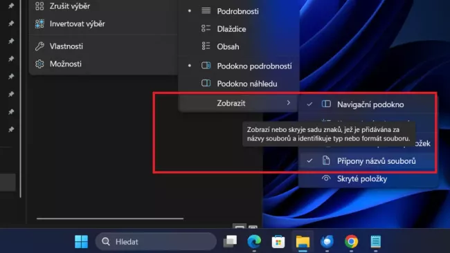 Nastavení Průzkumníka souborů ve Windows 11