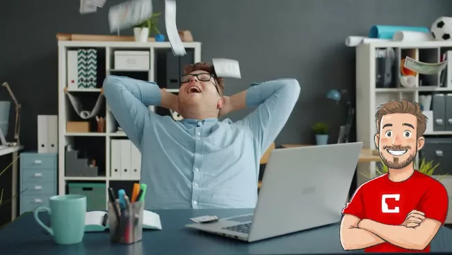 Spokojený uživatel na domácím pracovišti