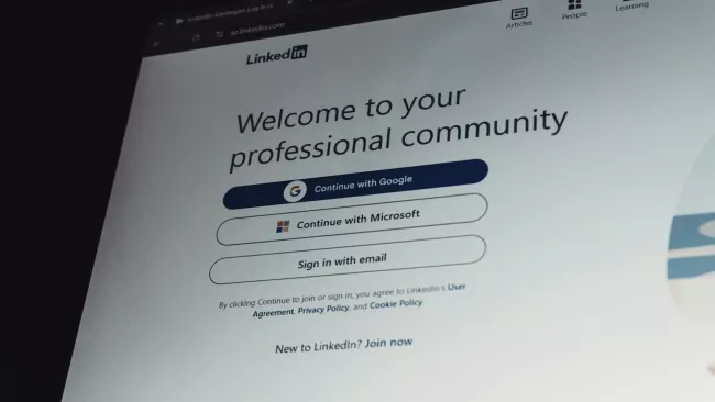 Přihlášení do LinkedIn