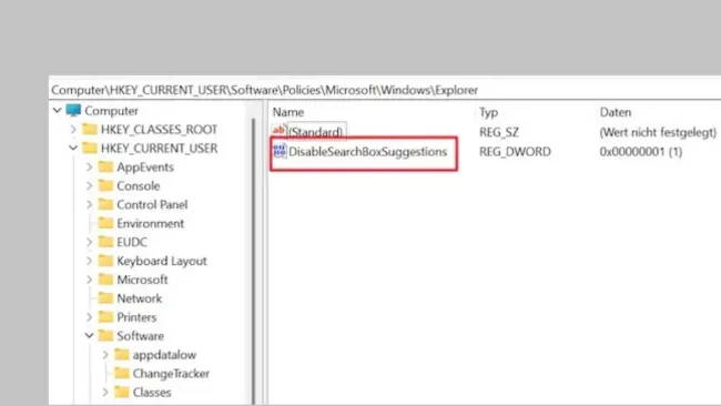 Položka v registru Windows