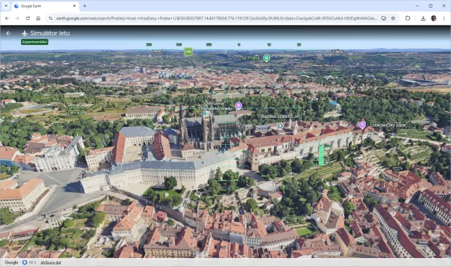 Simulátor letu přímo v prohlížeči zdarma: Google Earth otevřel virtuální nebe všem