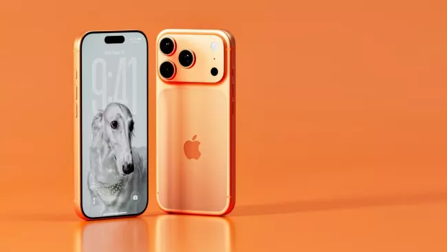 iPhone 27 v barvě kosmická oranžová