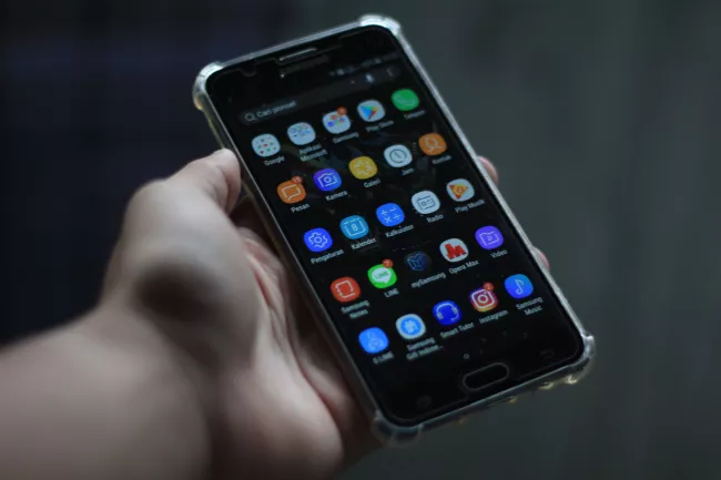 Aplikace v telefonu Samsung.