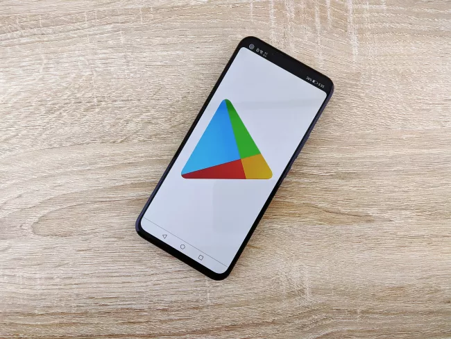 Logo Google play.