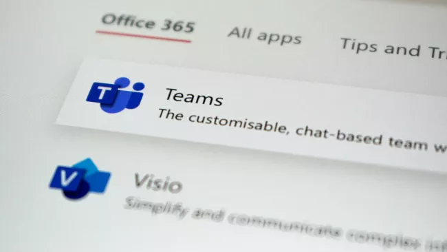 Logo Teams v internetovém prohlížeči