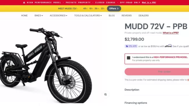 Informace o MUDD 72 V na webových stránkách výrobce