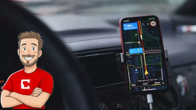 Navigace na displeji smartphonu