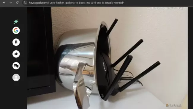 Router v plechovém hrnci