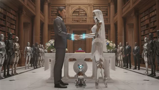 V Rusku se odehrála první svatba robotů. Své ano si řekli humanoidi Robert a Matilda.