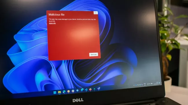 Varovná hláška ve Windows 11