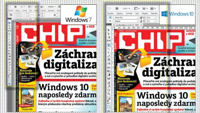 UHD monitor ve Windows 7 a Windows 10