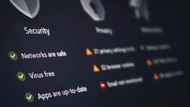 Detail na softwarový bezpečnostní dashboard