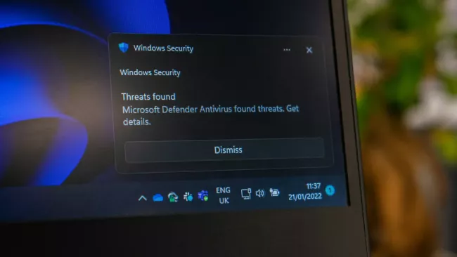 Oznámení od Microsoft Defenderu