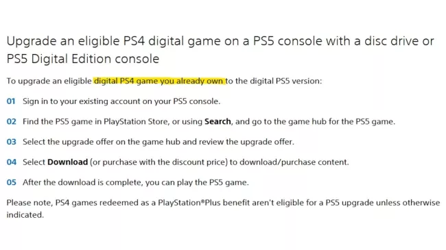 Web PlayStationu s informací o vlastněných digitálních hrách.