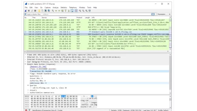 Wireshark a jeho uživatelské rozhraní