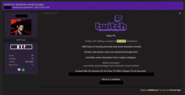 Twitch data