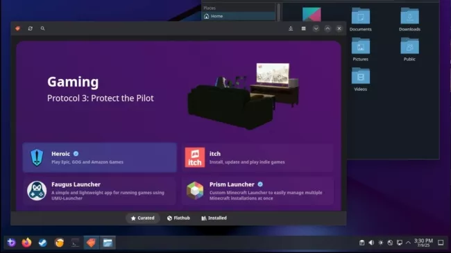 Grafické prostředí Linuxu Bazzite