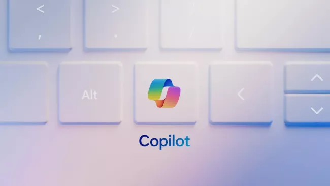 Symbol Copilot na počítačové klávesnici