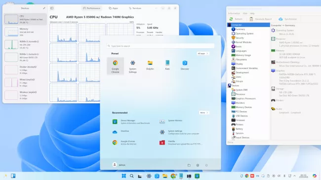 Grafické prostředí linuxové distribuce Winux