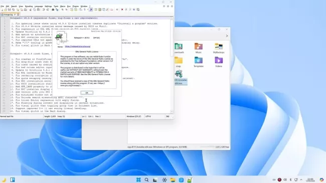 Textový editor ve Winuxu