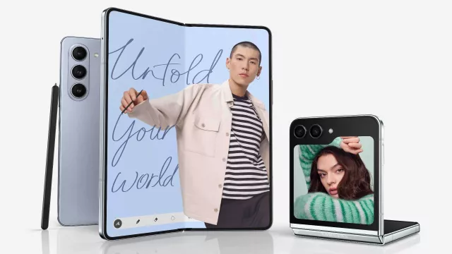 Samsung Galaxy Z Fold 5 a Z Flip 5 na oficiálních produktových fotkách