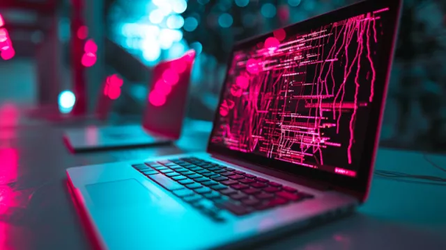 Laptop napadený ransomwarem