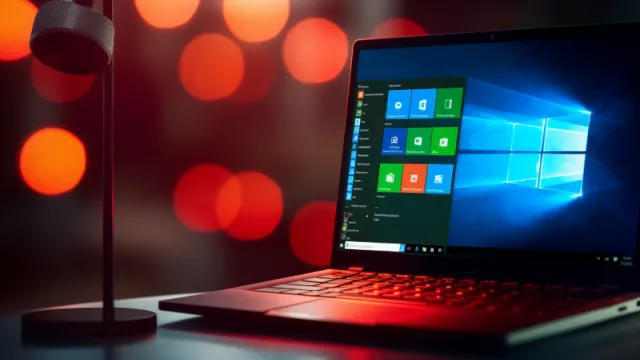 Laptop s Windows 10 na displeji