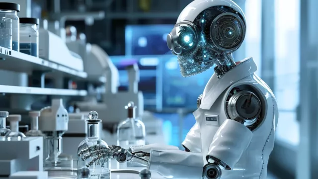 Robot v lékařském hávu