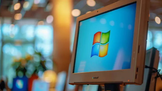Logo Windows na starším monitoru