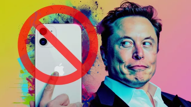 Elon Musk a iPhone