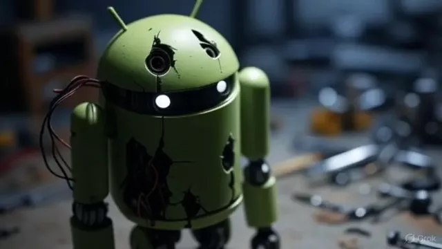 Rozstřílený robot Android